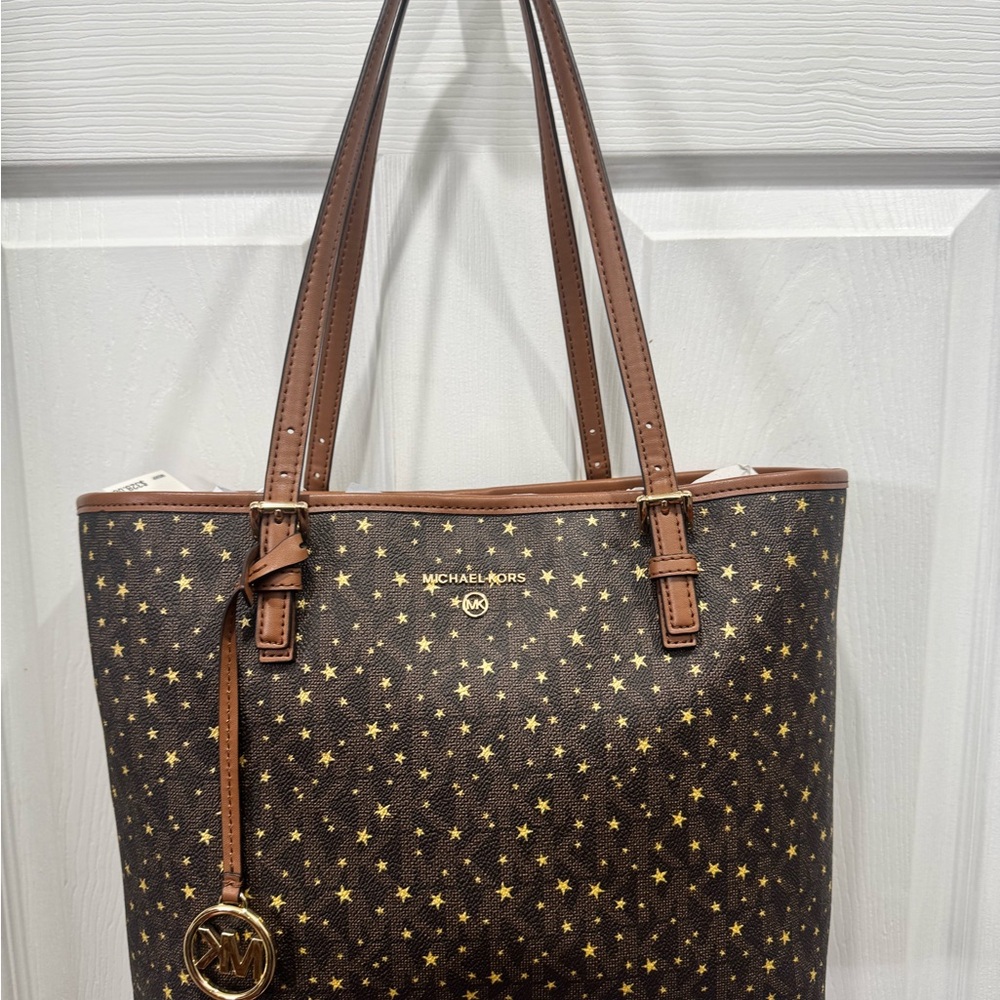 Michael Kors Starry Brown and Gold Tote